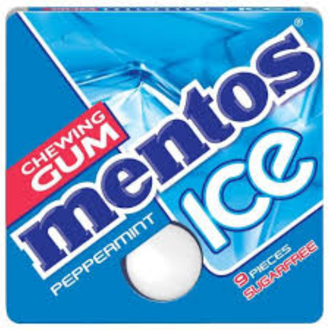 MENTOS GUM ICE MINT PEPPERMINT 12BLI 11.44G